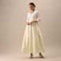 White Anarkali Set with Chikankari Work