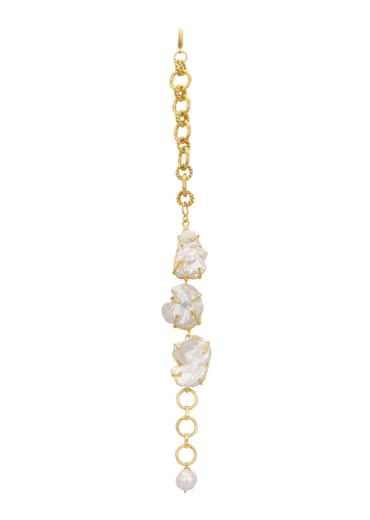 White And Gold Finish Bracelet With Mother Of Pearls