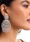 White And Silver Diamond Chandbalis In Mix Metal