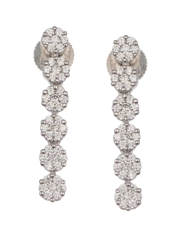 White And Silver Diamond Necklace Set In Mix Metal