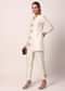White Cotton Pant Set With Thread Motifs