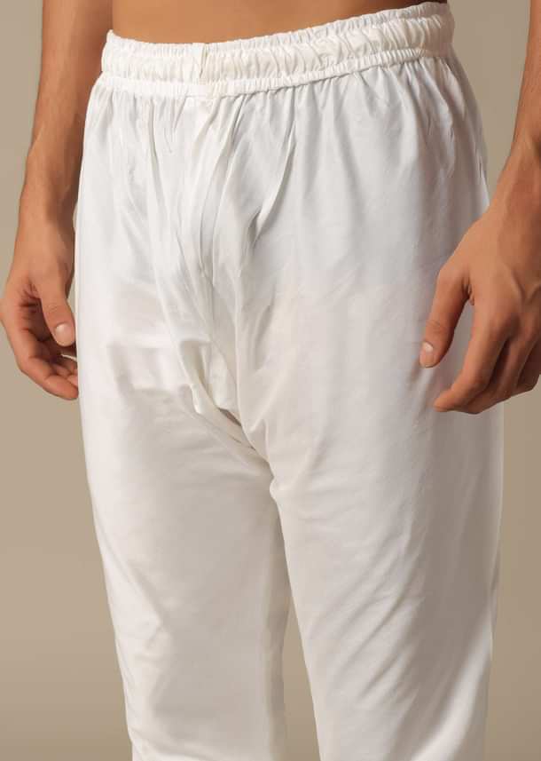 White Elegant Sherwani Set For Grooms