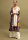 White Embroidered Crepe Kurta Suit Set