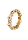 White Finish Temple Bangle With Floral Motifs And Meenakari Work