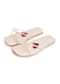 White Flats With Bow Detailing And Heart Motif By Sole House