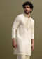 White Gold Sequin Kurta With Loose Fitted Pants
