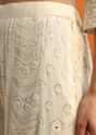 White Lucknowi Work Palazzo Set With Dupatta