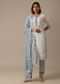 White Pant Set With Printed Kurta