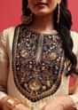 White Sequin Embroidered Tissue Kurta Set With Dupatta
