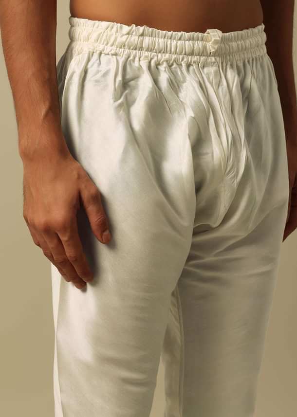 White Sherwani with Exquisite Heavy Embroidery