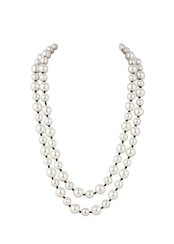 White Toned Mother Of Pearls Mala White Toned Mother Of Pearls Mala
