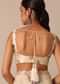 White Tussar Silk Saree With Mirror Scallop Border And Unstitched Blouse Piece