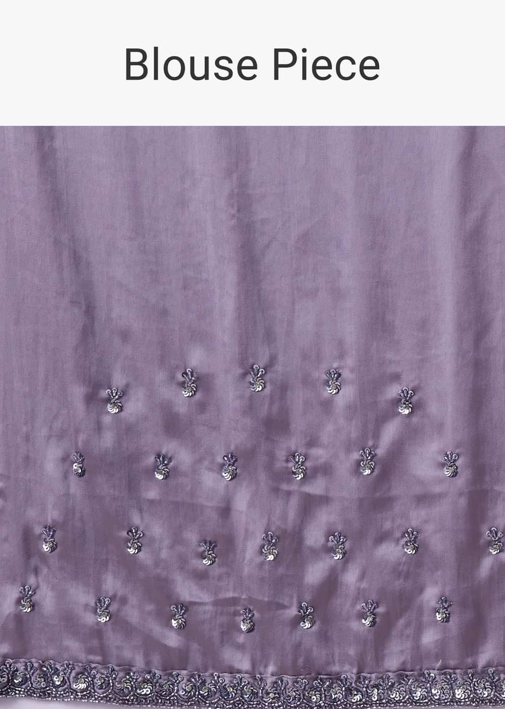 Lavender Purple Sequins Saree With An Embellished Border