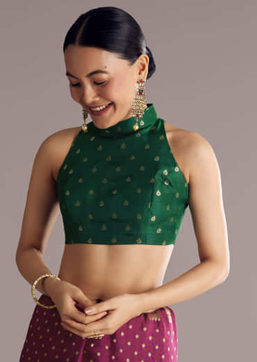 Wine Dola Silk Saree With Butti Work And Floral Border