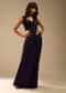 Wine Purple Ready Pleated Saree In Crepe With Striped Sequins Pallu And Matching Velvet Blouse With Bead Tassels