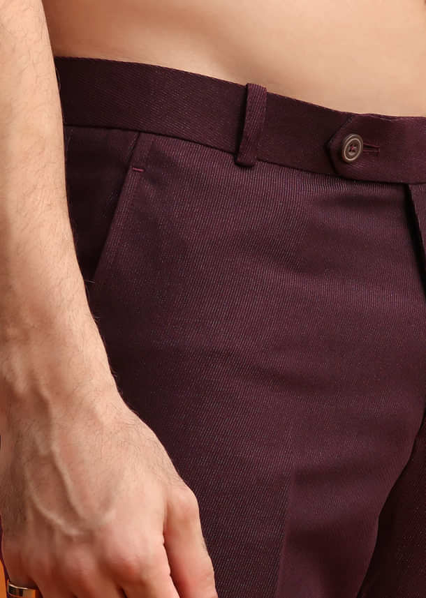 Wine Cutdana Embroidered Sherwani For Men Wine Cutdana Embroidered Sherwani For Men