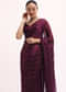 Wine Glass Tissue Saree In Swarovski With Unstitched Blouse