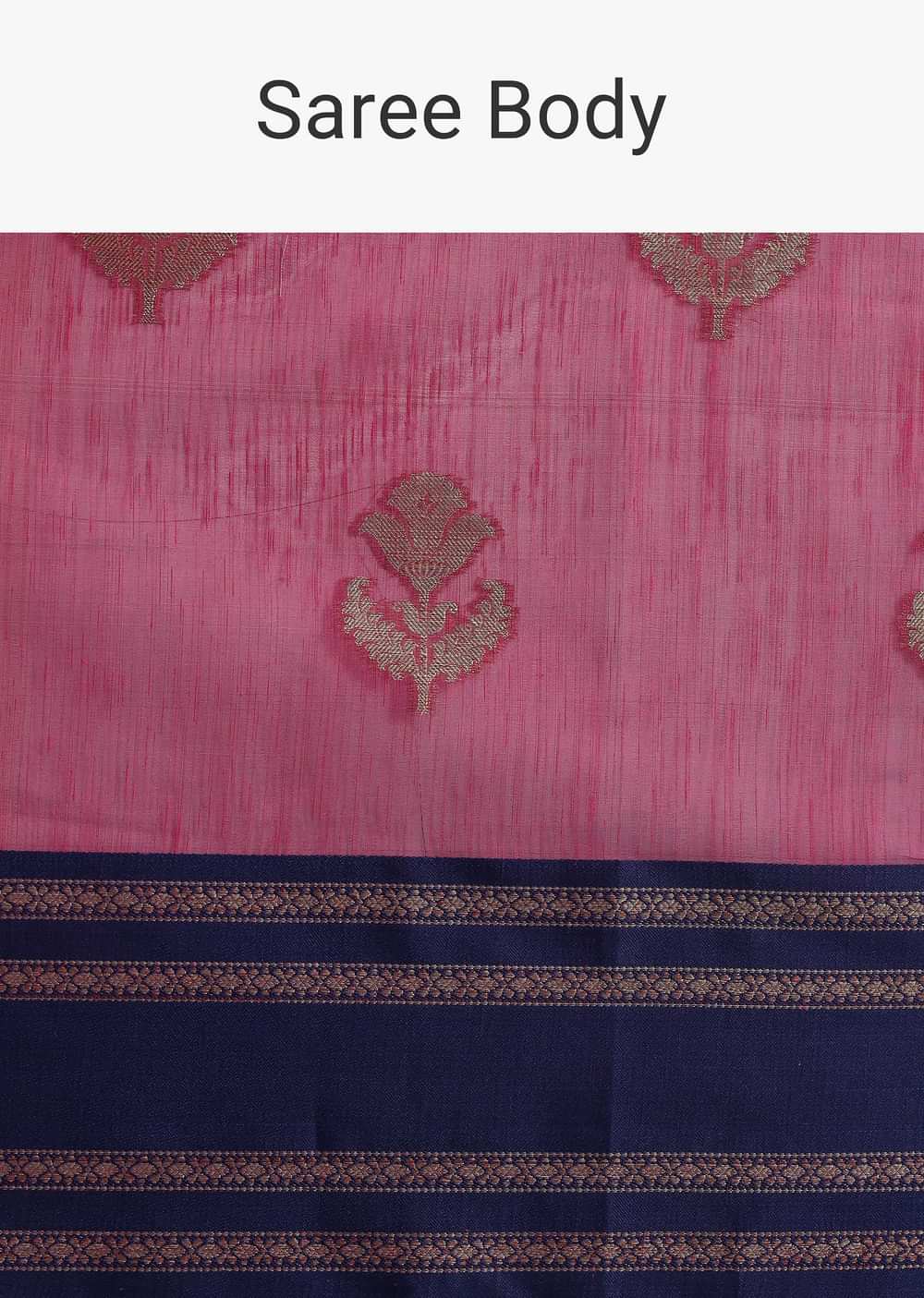 Wine Handloom Silk Saree With Embroidered Butti