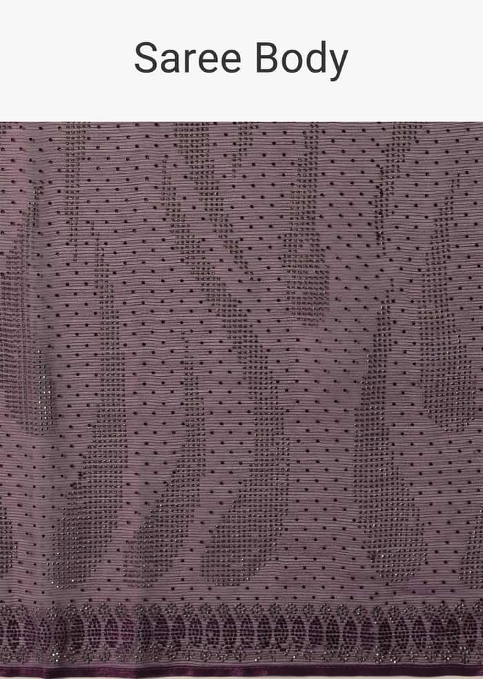 Wine Radiance Saree with Unstitched Blouse