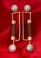 wood and metal coated fancy earring only on kalki