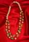 Yellow And Green Beaded Necklace With Cream Pearls Online - Kalki Fashion