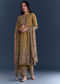 Yellow Crepe Kurta Set With Indie Print And Zari Embroidery