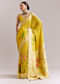 Yellow Dola Silk Woven Muniya Paithani Saree With Zari Border
