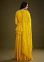 Yellow Georgette Gotta Lace Kurta Set With Cut Dana and Sequins Embellishments