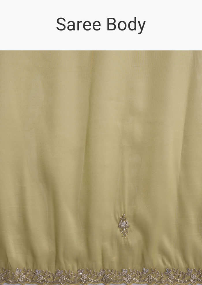 Yellow Tissue Saree With Heavy Hand Embroidery