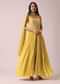 Yellow Anarkali Set With Mirror Embellishments