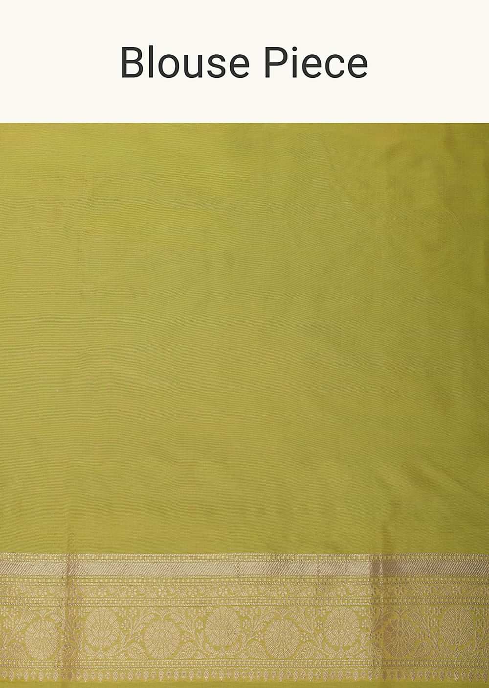 Yellow Banarasi Katan Silk Saree With Unstitched Blouse Piece