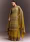 Yellow Embroidered Palazzo Suit