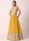Yellow Gota Patti Lehenga Set With Jacket