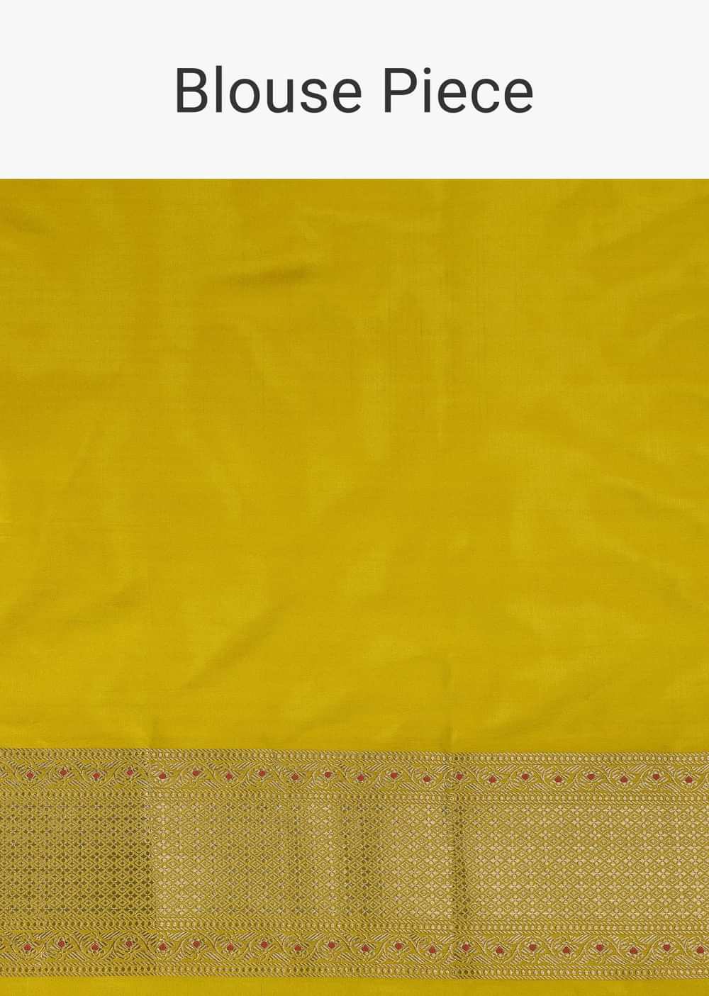 Yellow Handloom Banarasi Saree In Uppada Silk With Meenakari Weave And Unstitched Blouse