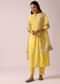 Yellow Kurta And Pants Fusion Set