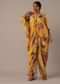 Yellow Kaftan Style Kurta Set With Floral Prints