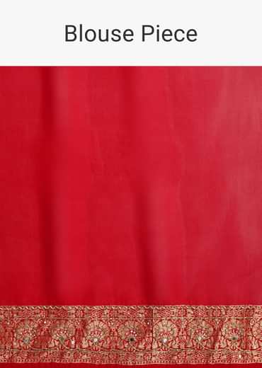 Yellow Khaddi Georgette Bandhani Weave Cutdana Saree