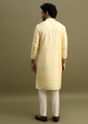 Yellow Men Kurta Set With Threadwork