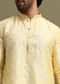 Yellow Men Kurta Set With Threadwork