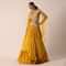 Orange Mirror Embellished Lehenga Set In Crepe