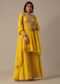 Yellow Organza Palazzo Set With Sequin Work