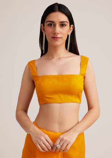 Yellow Organza Saree With Cutdana Embroidery