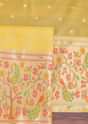 Yellow Woven Silk Paithani Dress Material