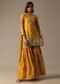 Yellow Printed Sharara Set With Gotta Patti Kurta
