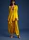 Yellow Satin Kurta And Dhoti Set