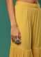Yellow Sharara Suit Set In Georgette With Fancy Sleeves