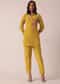 Yellow Silk co ord set With Sequin Work