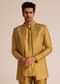 Yellow Silk Zardosi Indowestern Set
