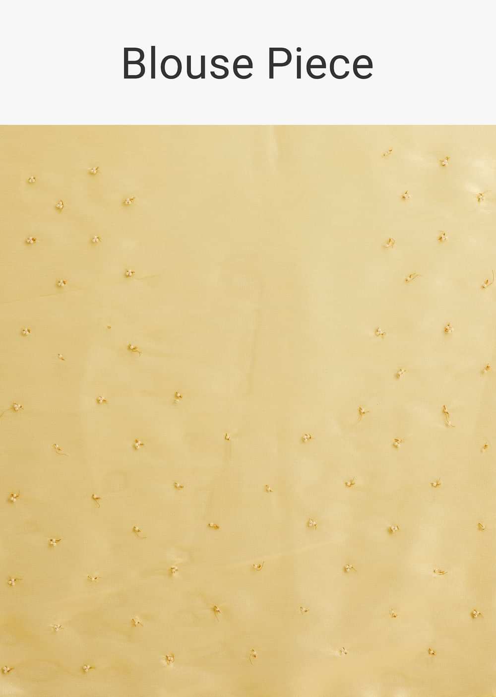 Yellow Tissue Silk Saree With Bead Work And Unstitched Blouse Piece